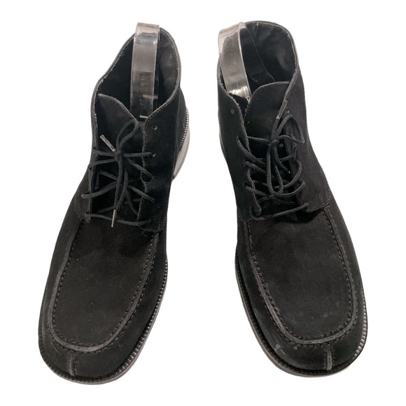 Scandro Mens Size EU 43
US 10 Black Boots Suede Uppers Lace Up - Picture 4 of 9